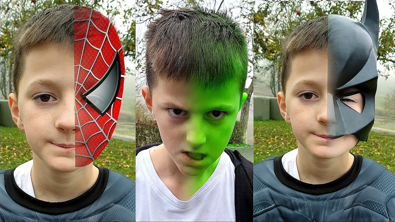 Hulk, SpiderMan, Batman Transformations