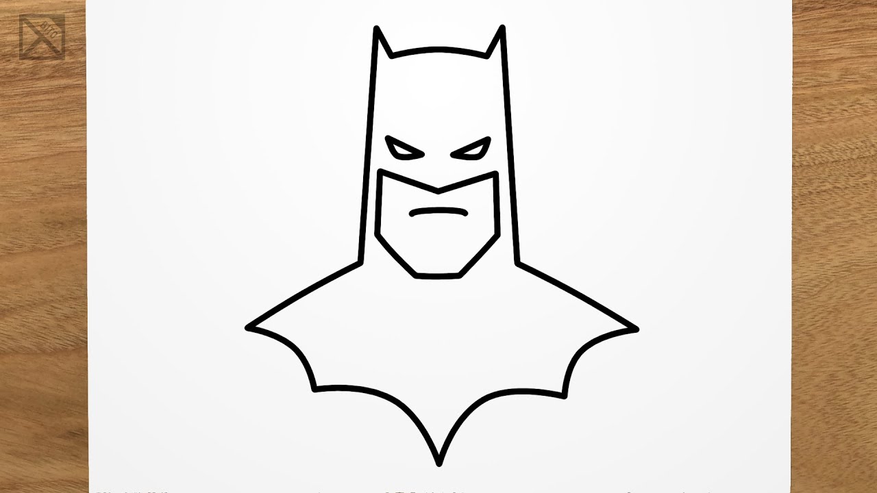 How to draw BATMAN step by step, EASY